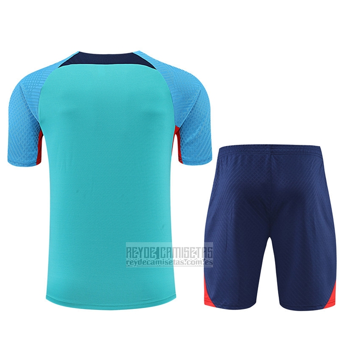 Chandal del Barcelona Manga Corta 2022-2023 Verde - Pantalon Corto